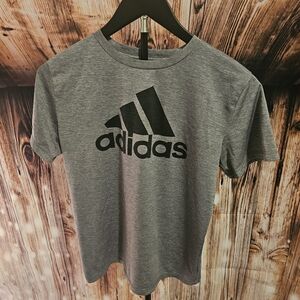 Adidas Men's Heather Gray Logo Tee